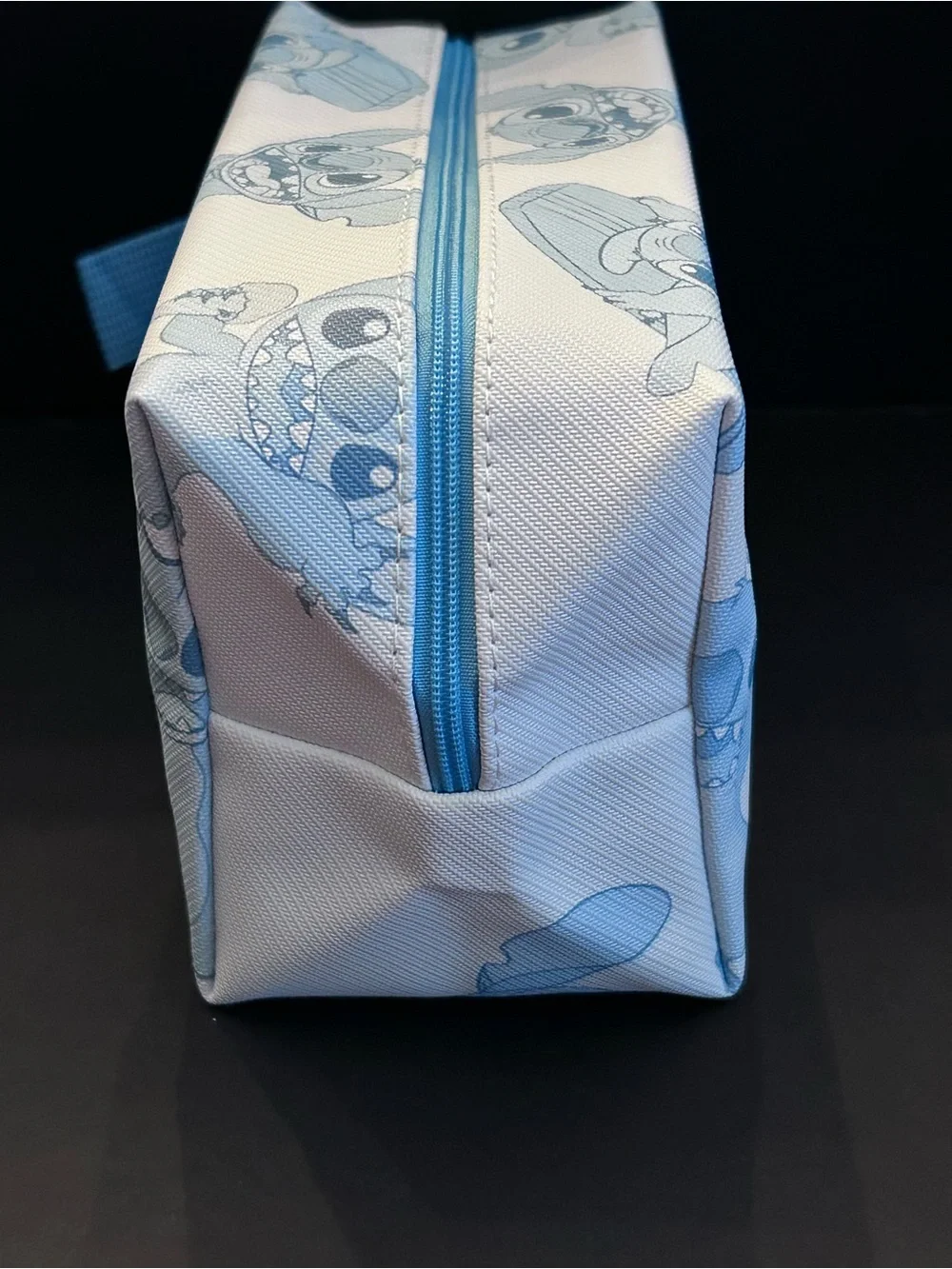 Stitch Blue Pink & White Design Zipper School Supplies or Cosmetic Pouch Zip Bag